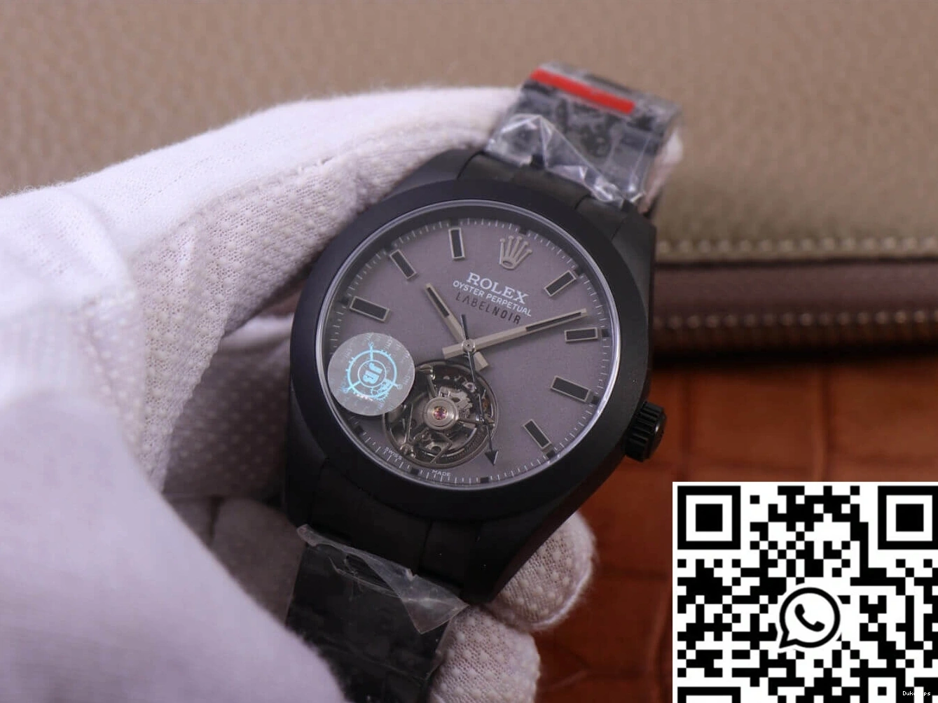 Label Noir Base 116400 Design JB Factory LNT01HS-001 Rolex Milgauss watch Black case Replica 0417